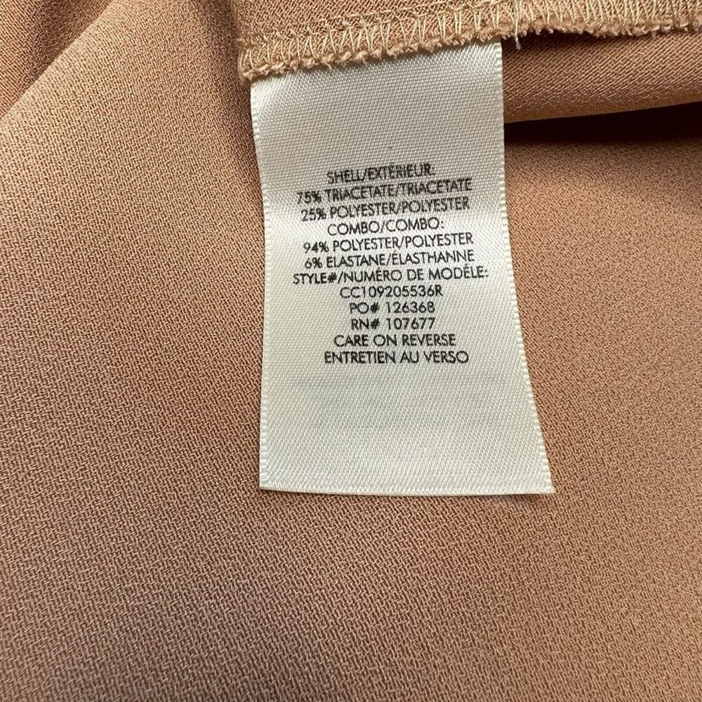 Alice + Olivia Harmony Drapey Slip Dress Size 4 in the color almond NWT - Picture 9 of 14